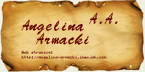 Angelina Armacki vizit kartica